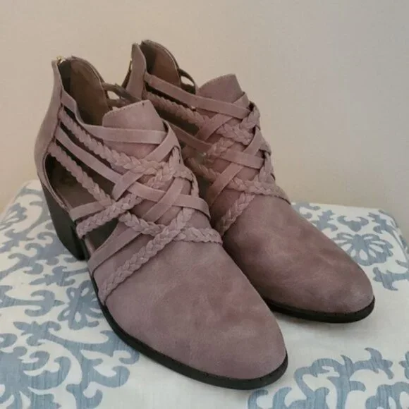 Fergalicious Braided Ankle Booties Size 8.5 New - Picture 4 of 9